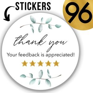 96 Posh Packaging Sticker Labels 2" Round Poshmark